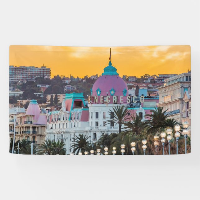 Berühmtes Luxushotel Hotel Negresco in Nizza Frank Banner (Horizontal)