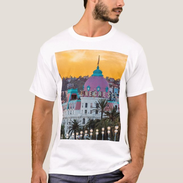 Berühmtes Luxushotel Hotel Negresco in Nizza Frank T-Shirt (Vorderseite)