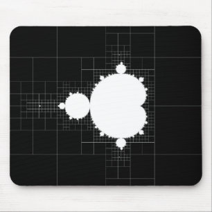 Berühmtes Mandelbrot Fraktal Set White Mousepad