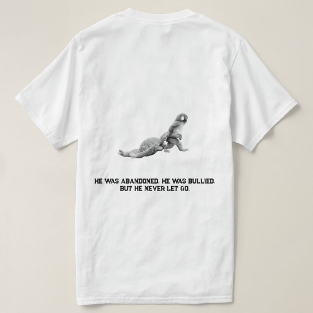 Berühmtes Meme; Schlag den Affen T-Shirt (Design Rückseite)