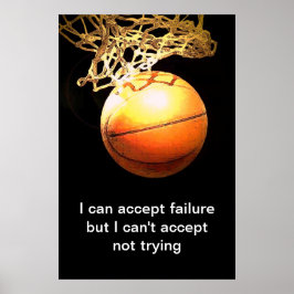 Berühmtes Motivierend Zitat Basketball Print Poster