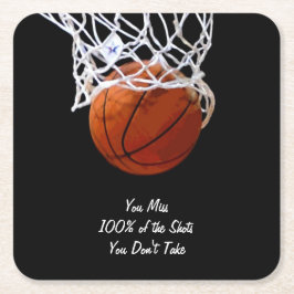 Berühmtes Motivierend Zitat Basketball Rechteckiger Pappuntersetzer