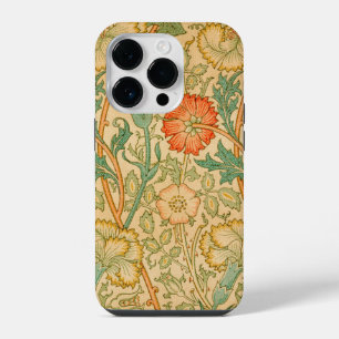 Berühmtes Muster von William Morris Pink und Rose iPhone 14 Pro Hülle