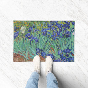 Berühmtes Ölbild Blaue Schwertlilien von Van Gogh Fußmatte