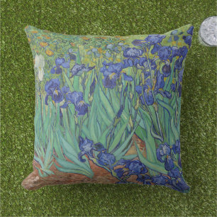 Berühmtes Ölbild Blaue Schwertlilien von Van Gogh Kissen