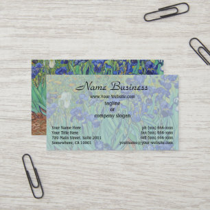 Berühmtes Ölbild Blaue Schwertlilien von Van Gogh Visitenkarte