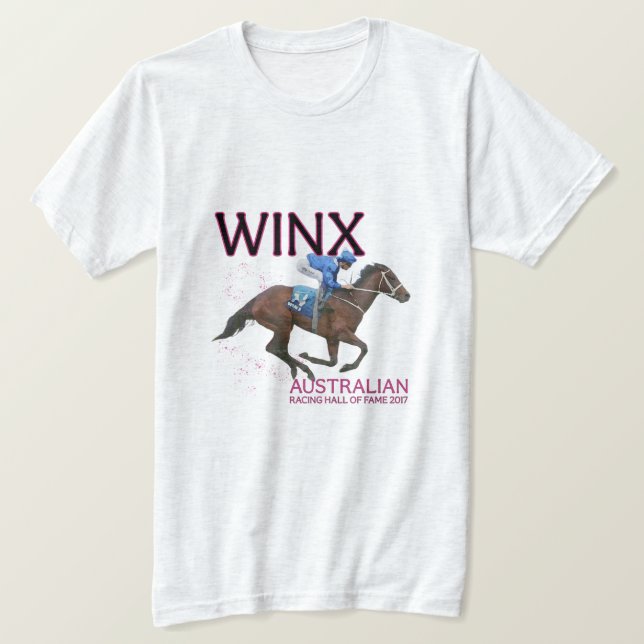 Berühmtes Racehorse Winx 1975 Rennen T-Shirt (Design vorne)