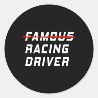 Berühmtes Rennfahrerangebot für Auto- und Rennfans Runder Aufkleber