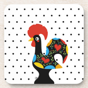Berühmtes Rooster von Barcelos Nr. 09 - Polka Dot Untersetzer