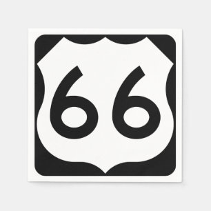 Berühmtes Route 666 Paper Party Napkins Serviette