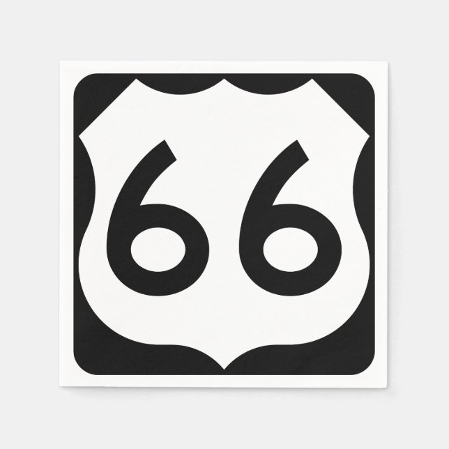 Berühmtes Route 666 Paper Party Napkins Serviette (Vorderseite)
