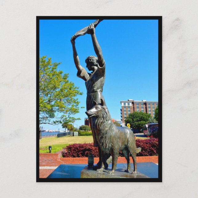 berühmtes schwingendes Mädchen in Savannah, Georgi Postkarte (Vorderseite)