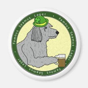 Berühmtes Seamus Lager Irish Wolfhound Magnet