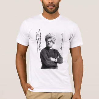 Berühmtes signiertes Vivekananda-Foto 1893 auf Hem T-Shirt