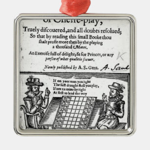 Berühmtes Spiel von Schach, 1614 Silbernes Ornament