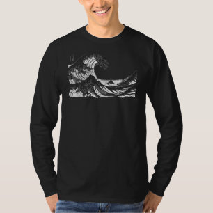 Berühmtes Vintages Great Ocean Wave Hokusai Stilvo T-Shirt