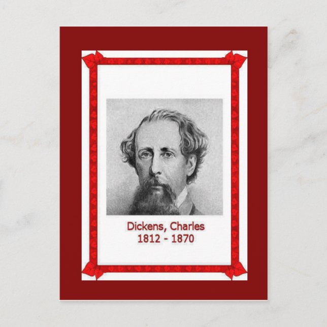 Berühmtes Volk, Charles Dickens 1812-1870 Postkarte (Vorderseite)