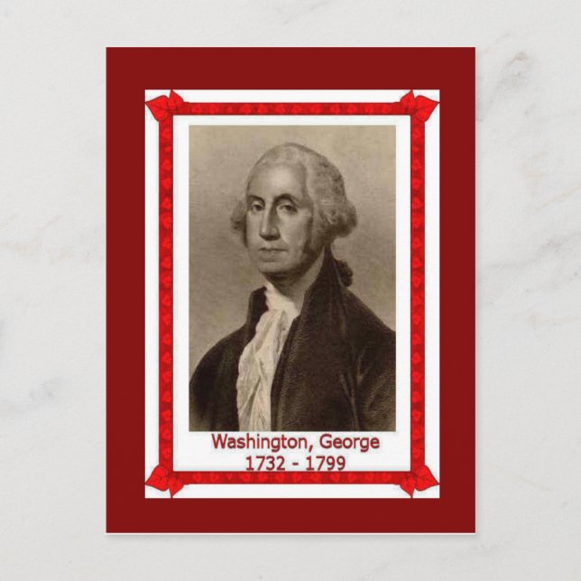 Berühmtes Volk, George Washington 1732 - 1739 Postkarte (Vorderseite)