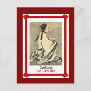 Berühmtes Volk, Konfuzius, 551-479v. Chr. Postkarte