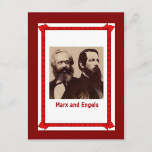 Berühmtes Volk, Marx und Engels Postkarte