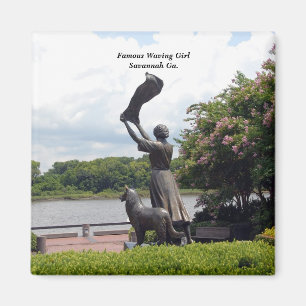 Berühmtes Waving Girl von Savannah Ga. Magnet