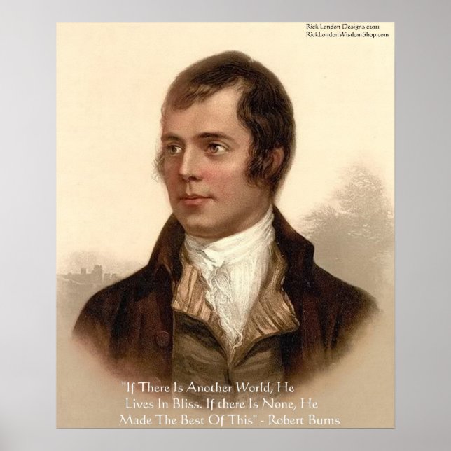 Berühmtes Zitat von Robert Burns Poster (Vorne)
