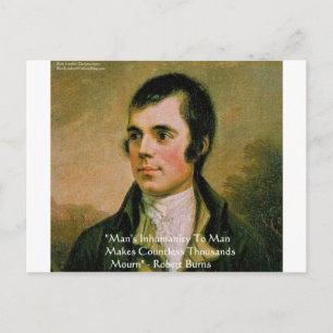 Berühmtes Zitat von Robert Burns Postkarte