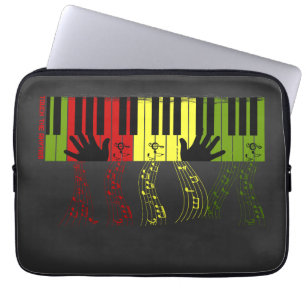 Berühre den Rhythmus – Farbige Klaviertasten Musik Laptopschutzhülle