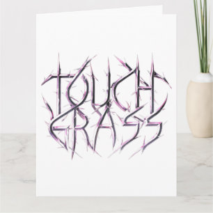Berühre Gras Metall Dornen Y2K Cyber Grunge. Karte