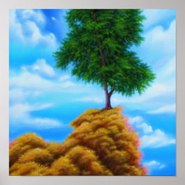 Berühren des Wolkenplakats Poster