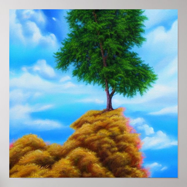 Berühren des Wolkenplakats Poster (Vorne)