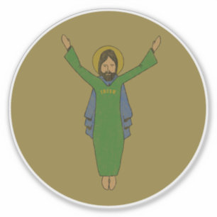 Berühren Jesus Vintages Not leidendes Gold Aufkleber