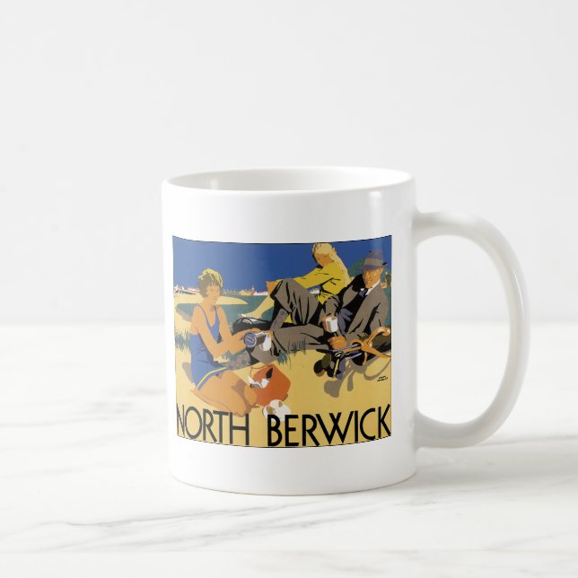 Berwick, Vintages Reiseplakat Schottlands Kaffeetasse (Rechts)