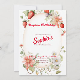 Berylicious First Geburtstag! Party zum 1. Jahrest Einladung