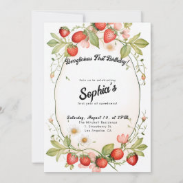 Berylicious First Geburtstag! Party zum 1. Jahrest Einladung