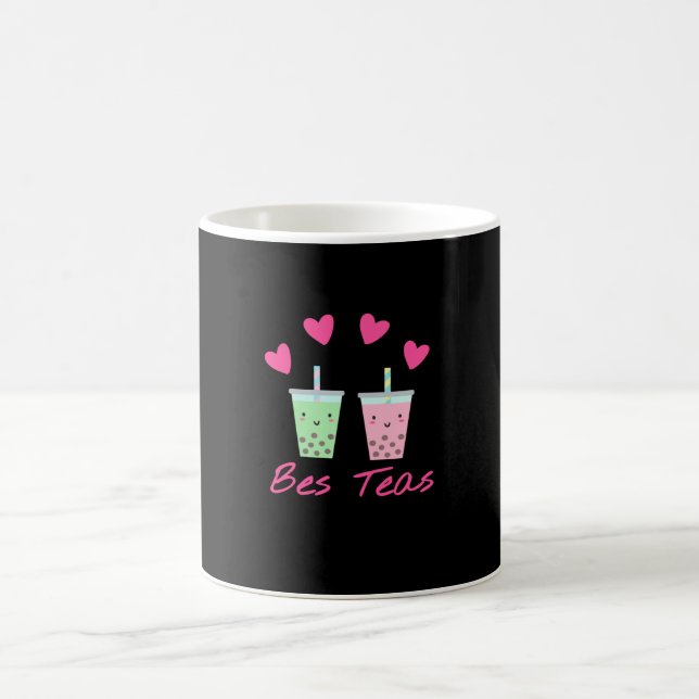 Bes Teas Besties Bubble Tee Niedlich Boba Beste Fr Kaffeetasse (Mittel)
