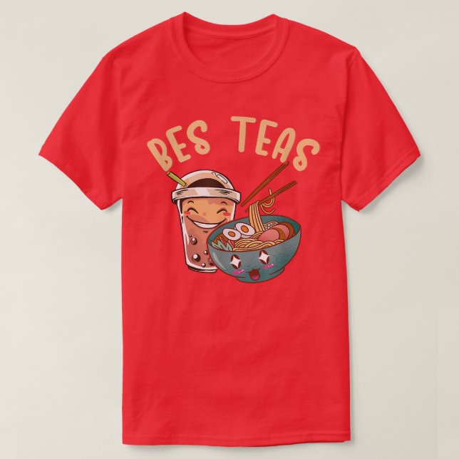 Bes Teas Bubble Tea Ramen Boba T-Shirt (Design vorne)