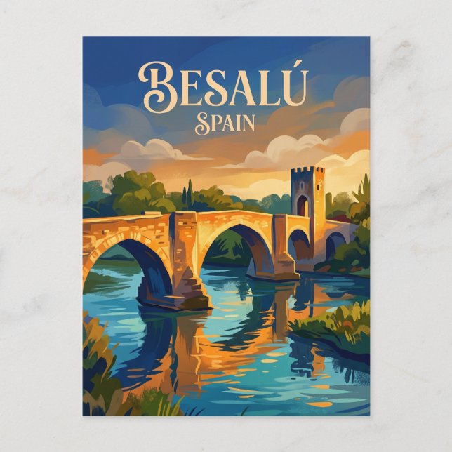 Besalú Spanien Postkarte (Vorderseite)
