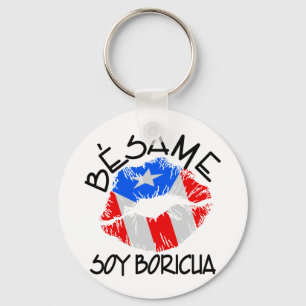 Besame Sojabohnenöl Boricua küssen mich, den ich Schlüsselanhänger