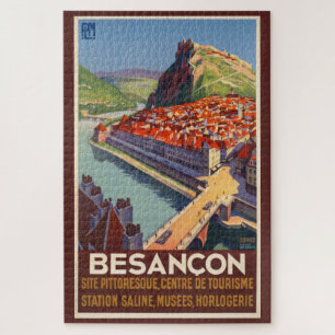 Besancon, Frankreich Vintage Travel Poster Puzzle