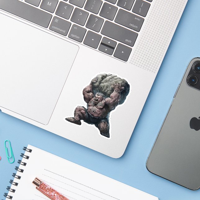 Besastmonster Aufkleber (Laptop mit iPhone)