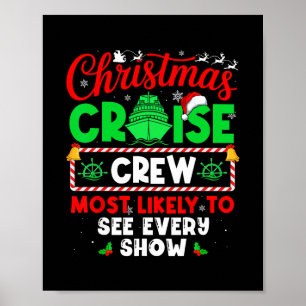 Besatzung der Weihnachtskreuzfahrt, die am wahrsch Poster