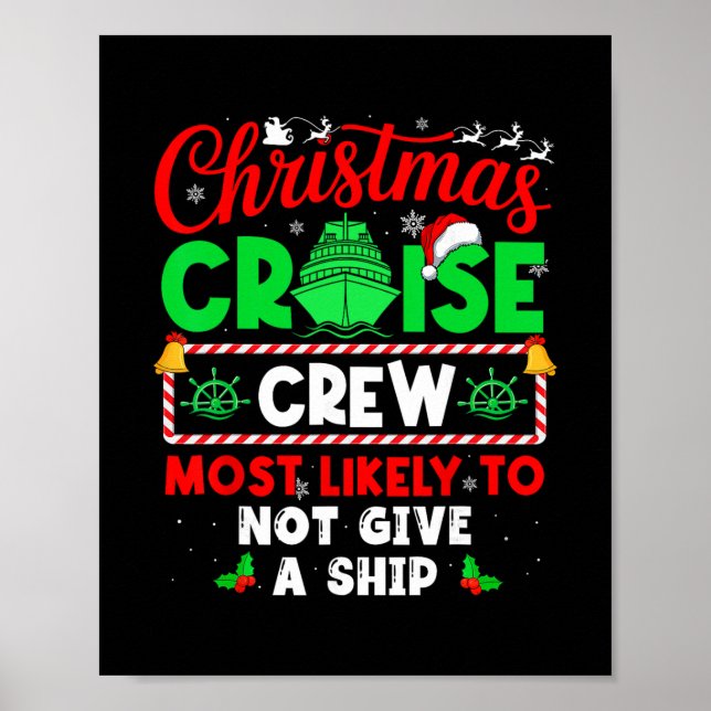 Besatzung der Weihnachtskreuzfahrt, die am wahrsch Poster (Vorne)