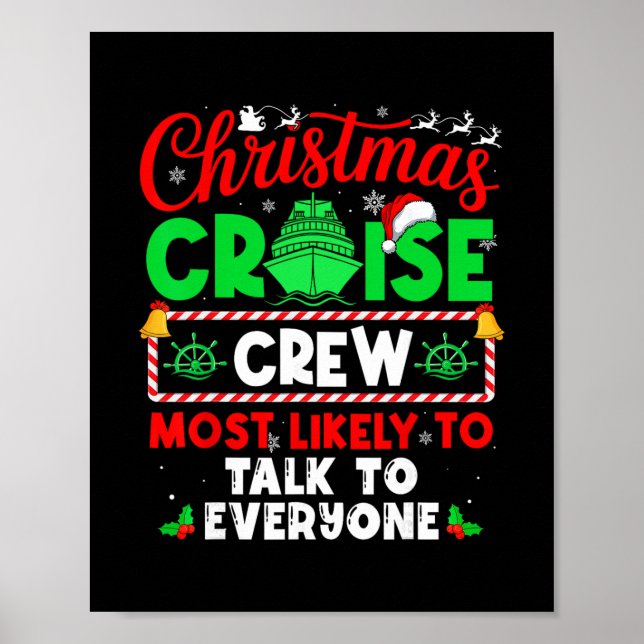 Besatzung der Weihnachtskreuzfahrt, mit der man am Poster (Vorne)
