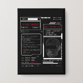 Beschädigt - Techno-Brutalist Streetwear Design Button