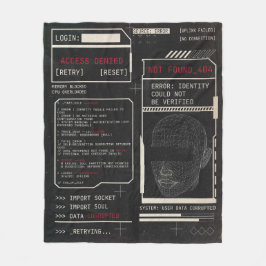 Beschädigt - Techno-Brutalist Streetwear Design Fleecedecke