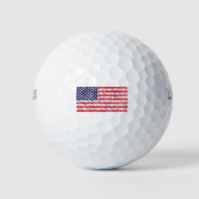 Beschädigte Verpflegungsflagge Golfball (Vorderseite)