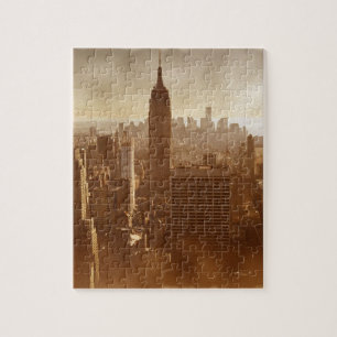 Beschädigter Fotoeffekt New York Puzzle