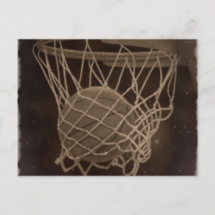Beschädigtes Basketball-Foto Postkarte