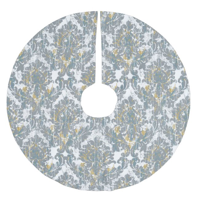 Beschädigtes Muster Polyester Weihnachtsbaumdecke (Vorderseite)